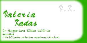 valeria kadas business card