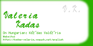 valeria kadas business card